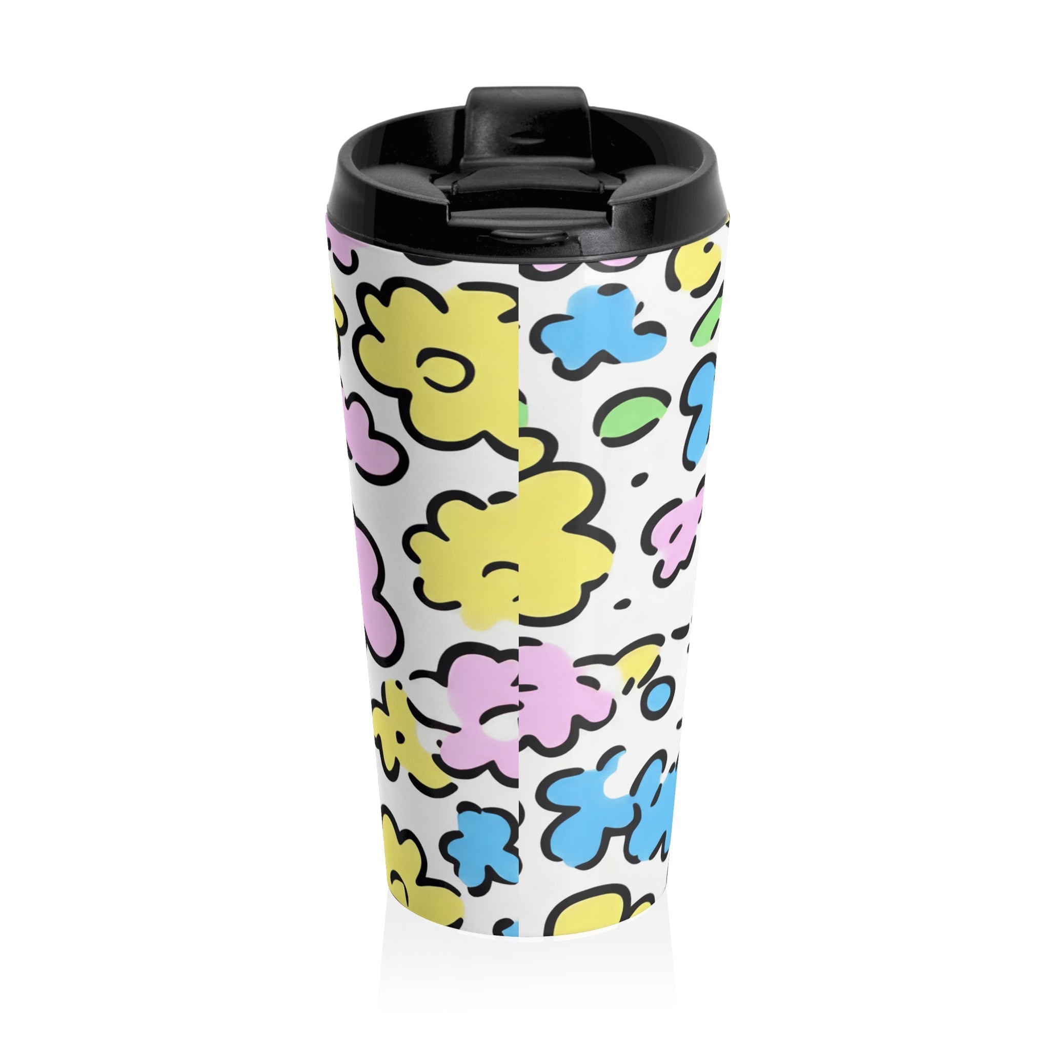 Floral Stainless Steel Travel Tumbler, Artsulli - Art is Long, Life is Short, Mug, , , , , , , 