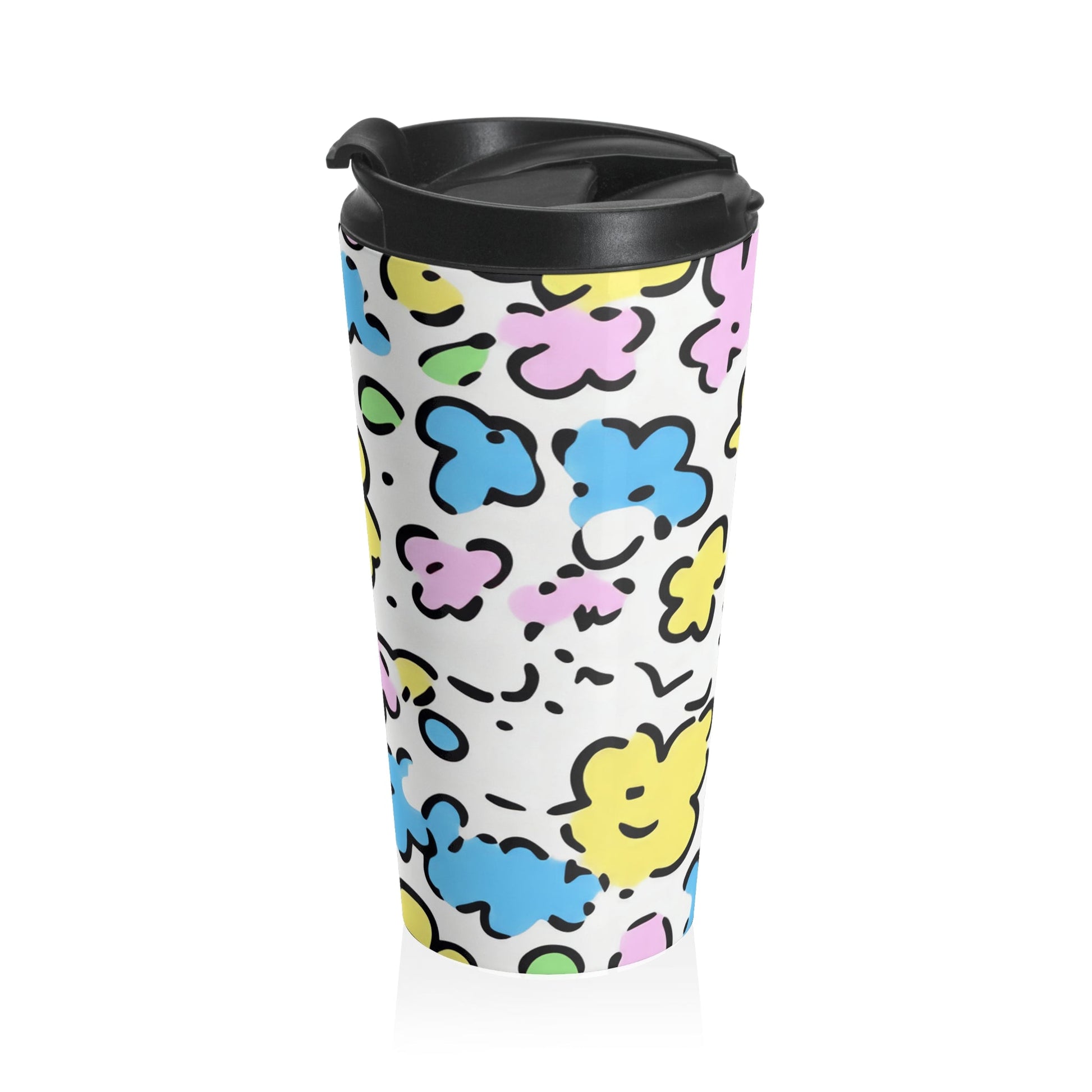 Floral Stainless Steel Travel Tumbler, Artsulli - Art is Long, Life is Short, Mug, , , , , , , 