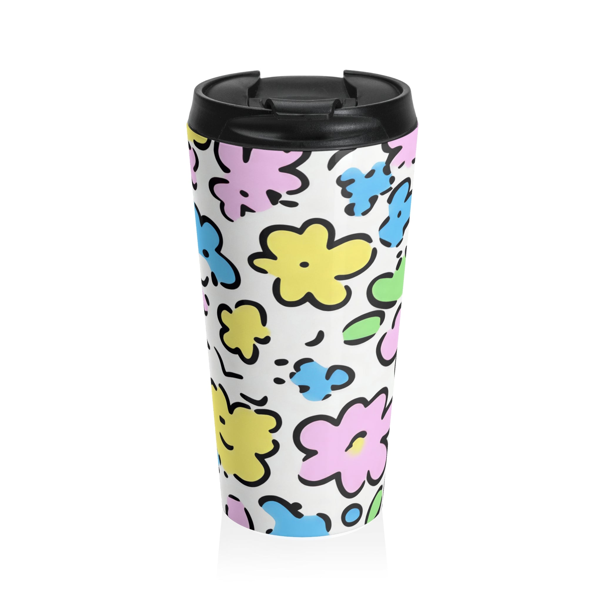 Floral Stainless Steel Travel Tumbler, Artsulli - Art is Long, Life is Short, Mug, Size, 15oz, , , , , 72405991604684468055
