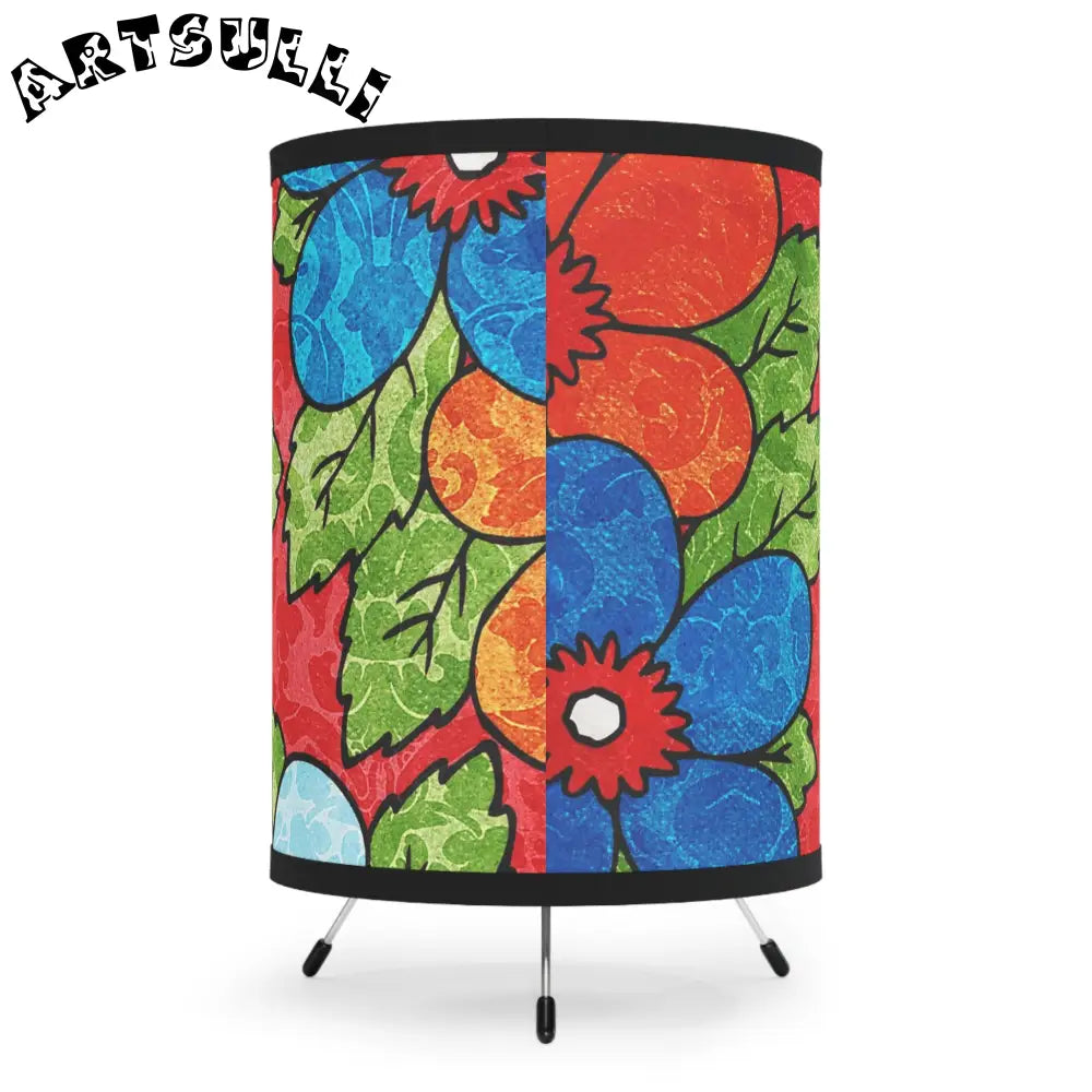 Floral Tripod Lamp with Stained Glass Lamp Shades, Artsulli - Art is Long, Life is Short, Home Decor, , , , , , , 