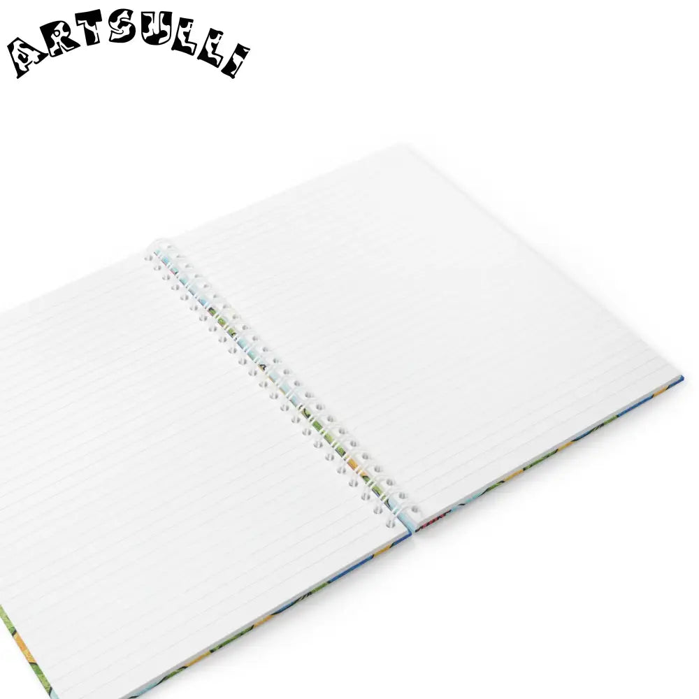 JAKKOUTTHEBXX Floral Wide-Ruled Spiral Notebook 2025