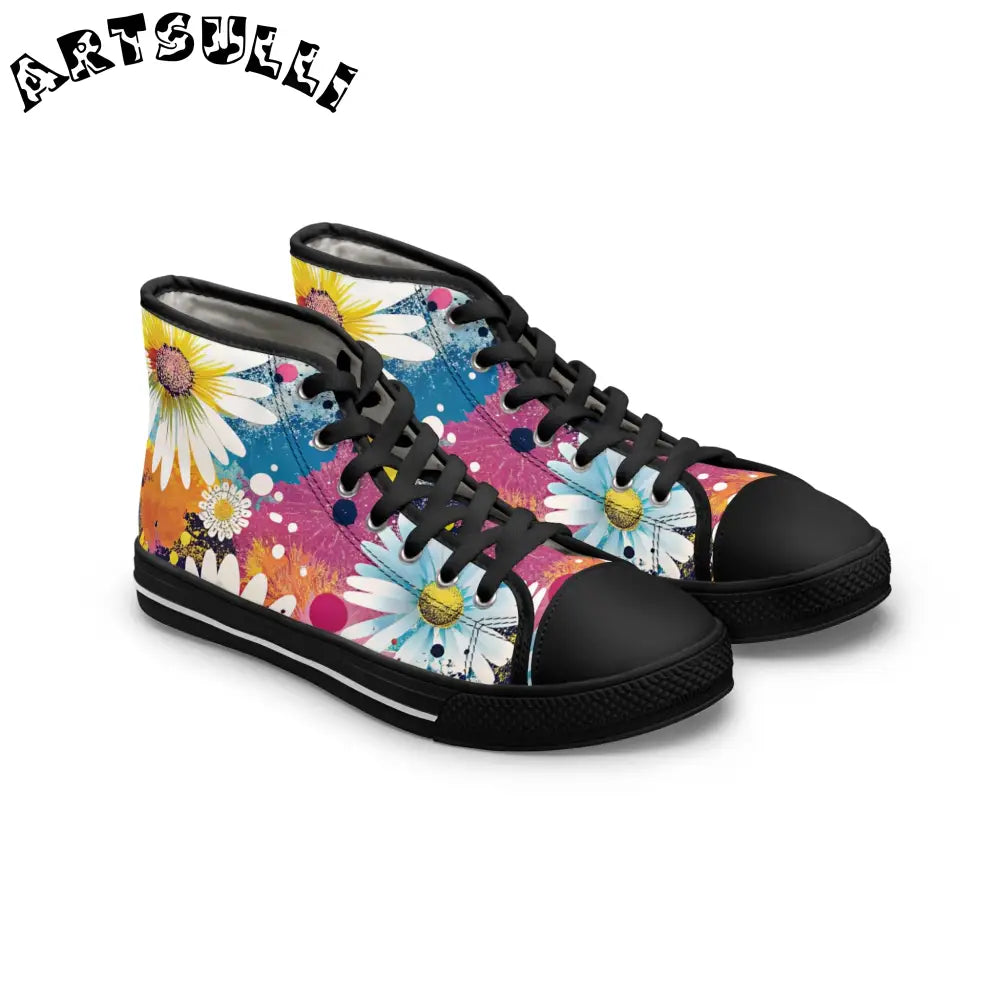 Floral Women’s High Breathable Polyester Canvas Sneakers, Artsulli - Art is Long, Life is Short, Shoes, Size, US 5.5, Color, Black sole, , , 32067054217752