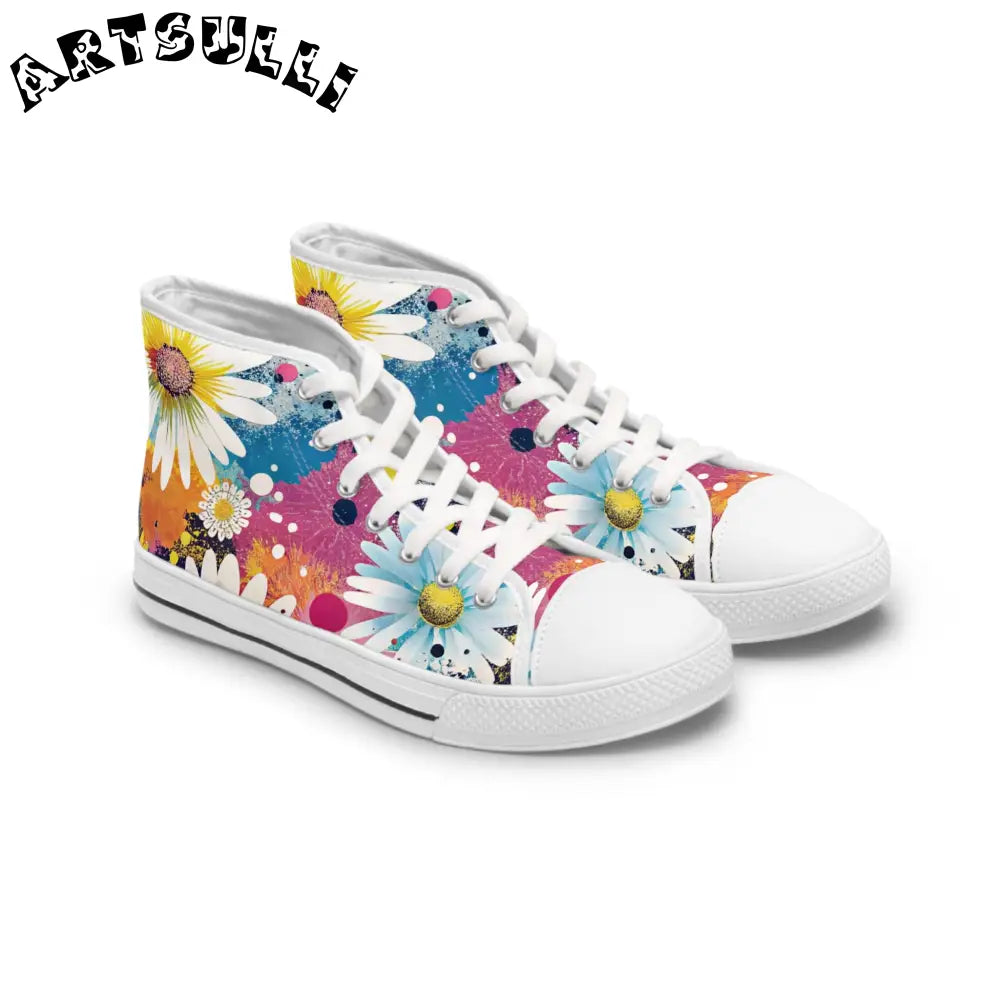 Floral Women’s High Breathable Polyester Canvas Sneakers, Artsulli - Art is Long, Life is Short, Shoes, Size, US 5.5, Color, White sole, , , 32050685027445
