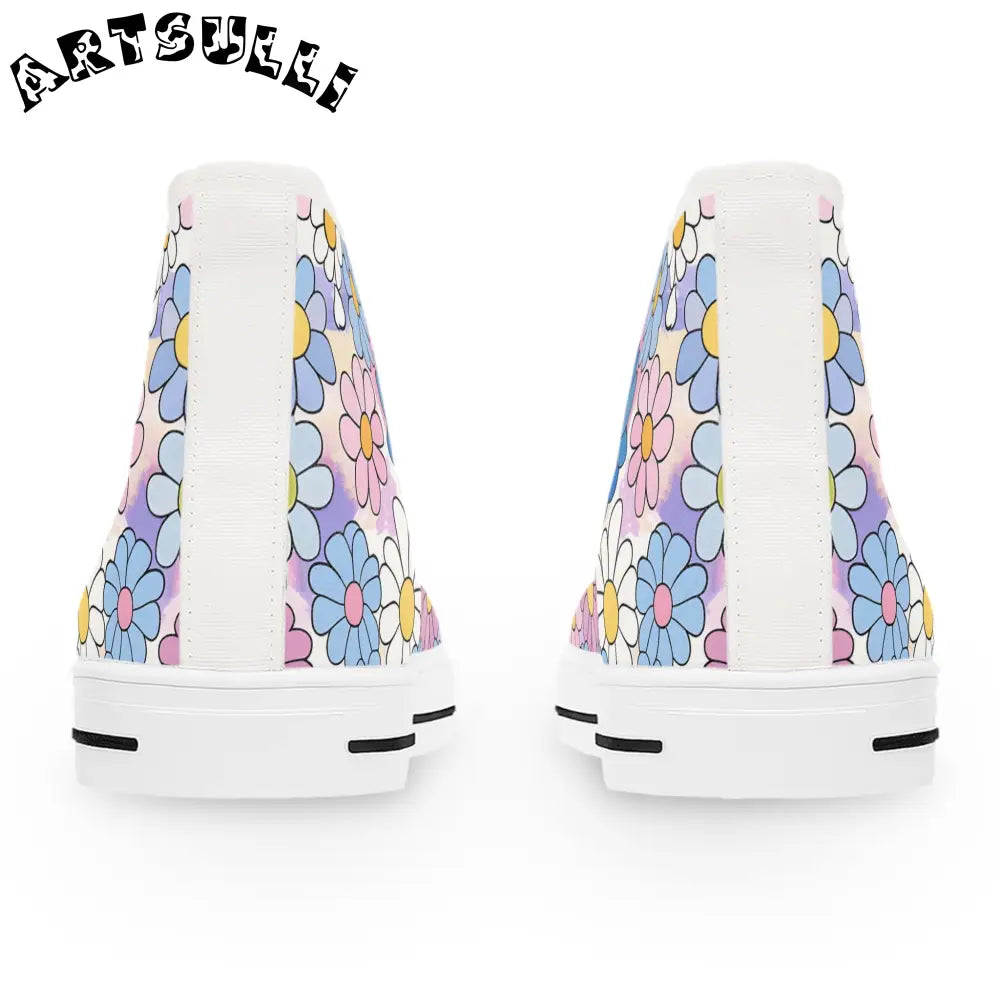 Floral Women’s High Top Breathable Polyester Canvas Sneakers, Artsulli - Art is Long, Life is Short, Shoes, , , , , , , 