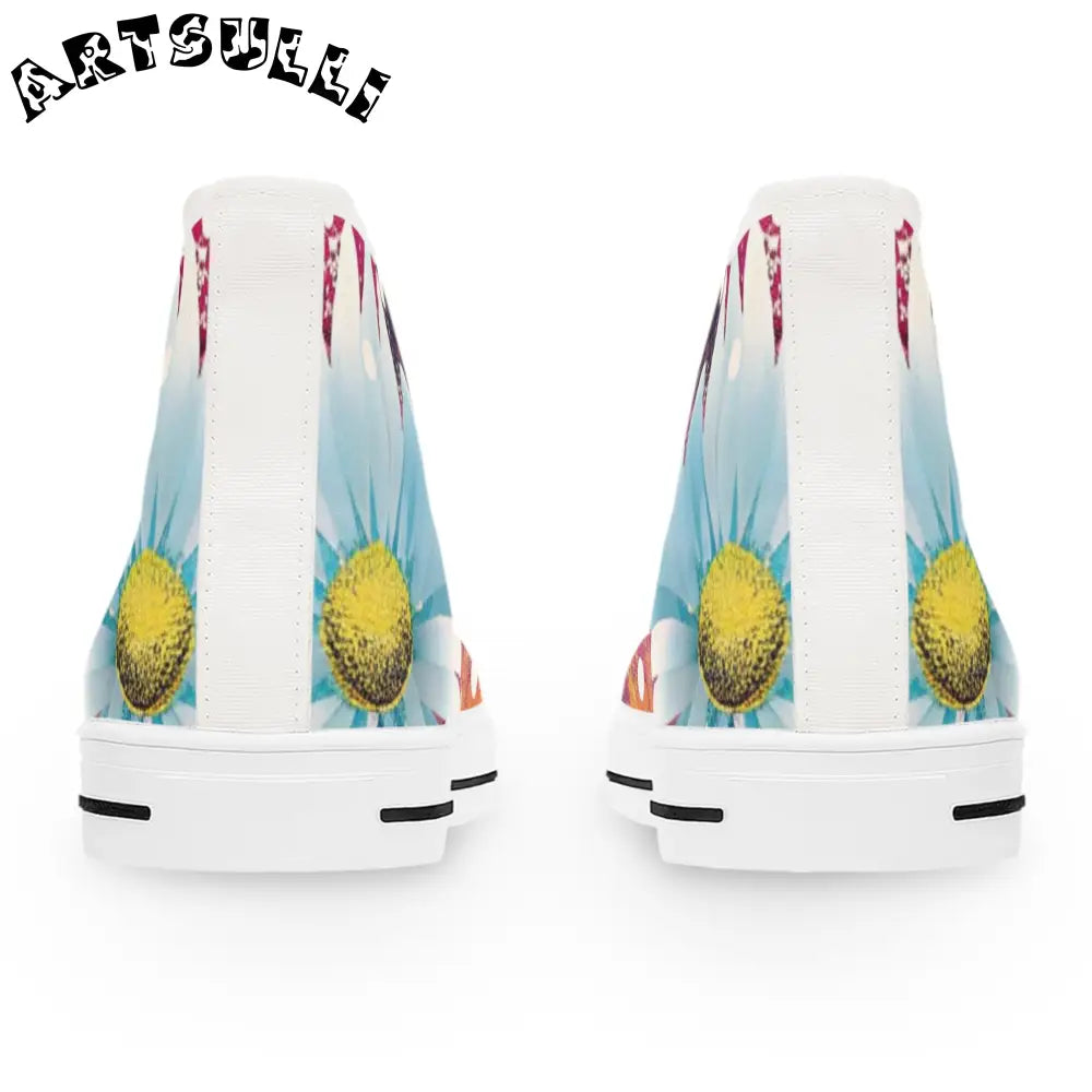 Floral Womens High Top Breathable Polyester Canvas Sneakers, Artsulli - Art is Long, Life is Short, Shoes, , , , , , , 