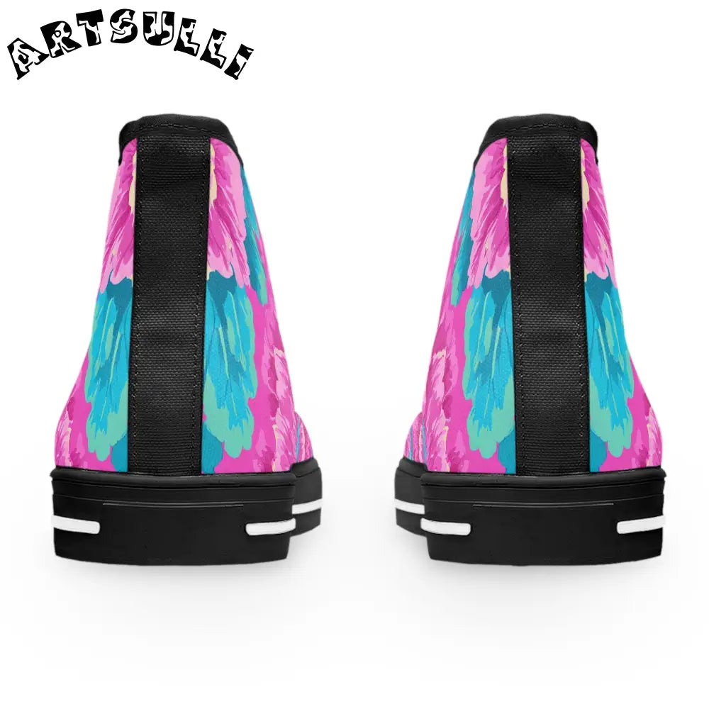 Floral Women’s High Tops with Deodorant Memory Foam, Artsulli - Art is Long, Life is Short, Shoes, , , , , , , 