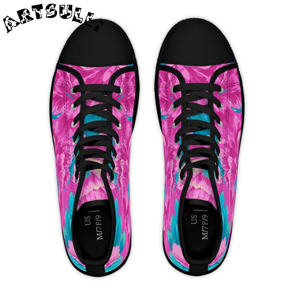 Floral Women’s High Tops with Deodorant Memory Foam, Artsulli - Art is Long, Life is Short, Shoes, , , , , , , 