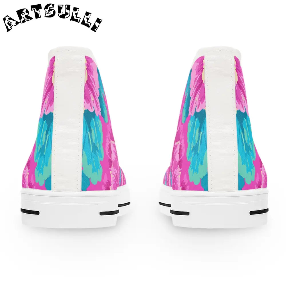 Floral Women’s High Tops with Deodorant Memory Foam, Artsulli - Art is Long, Life is Short, Shoes, , , , , , , 