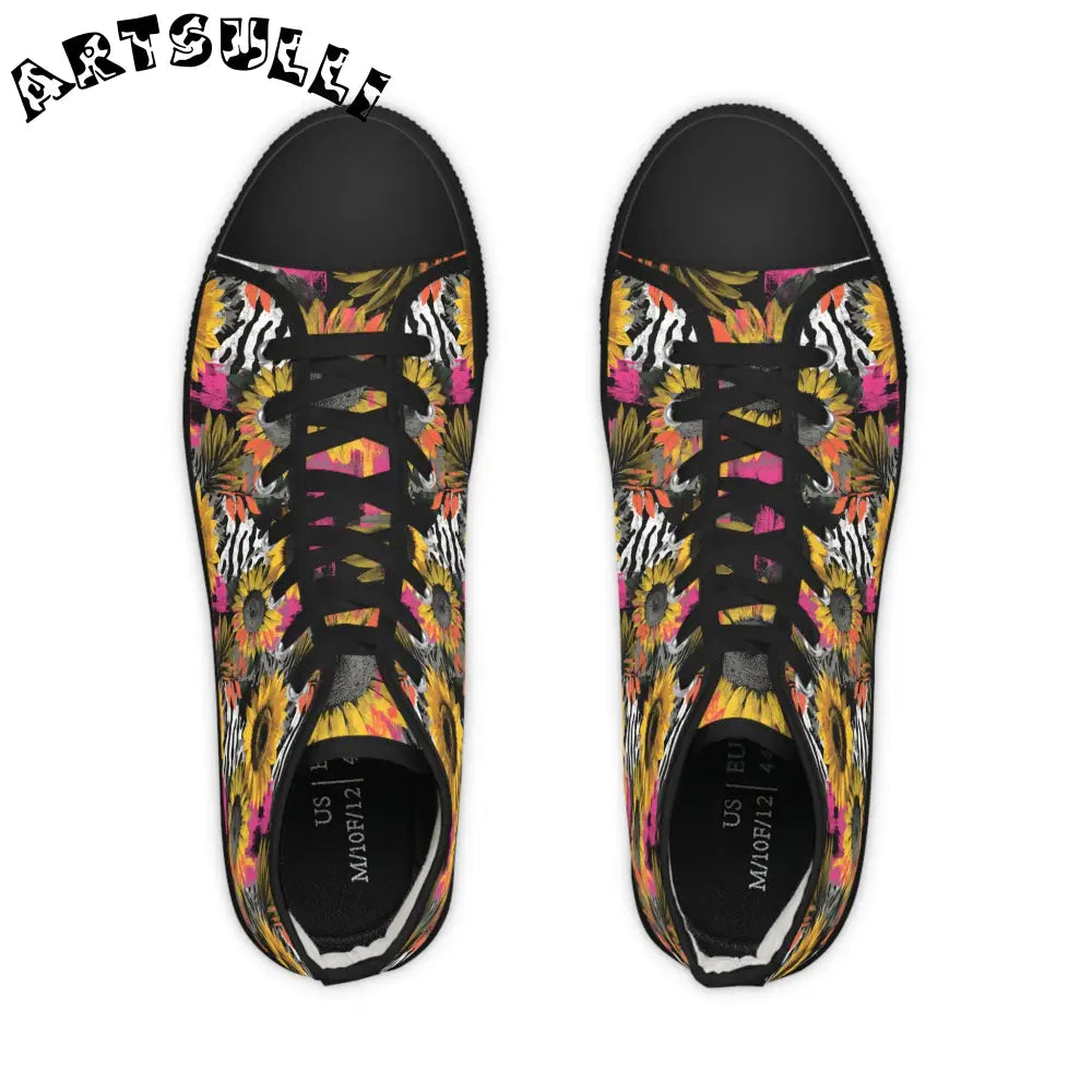 JAKKOUTTHEBXX Floral Zebra High Tops in Breathable Polyester Canvas 2025