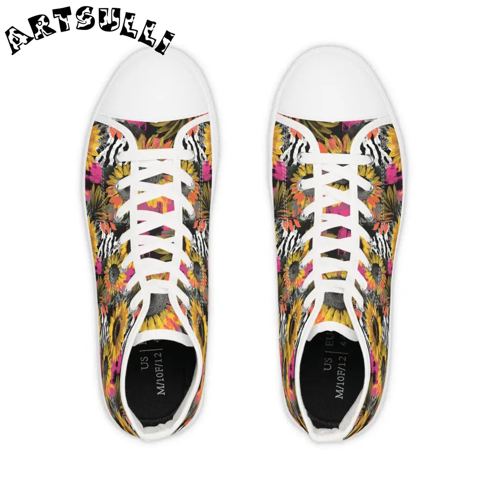 JAKKOUTTHEBXX Floral Zebra High Tops in Breathable Polyester Canvas 2025