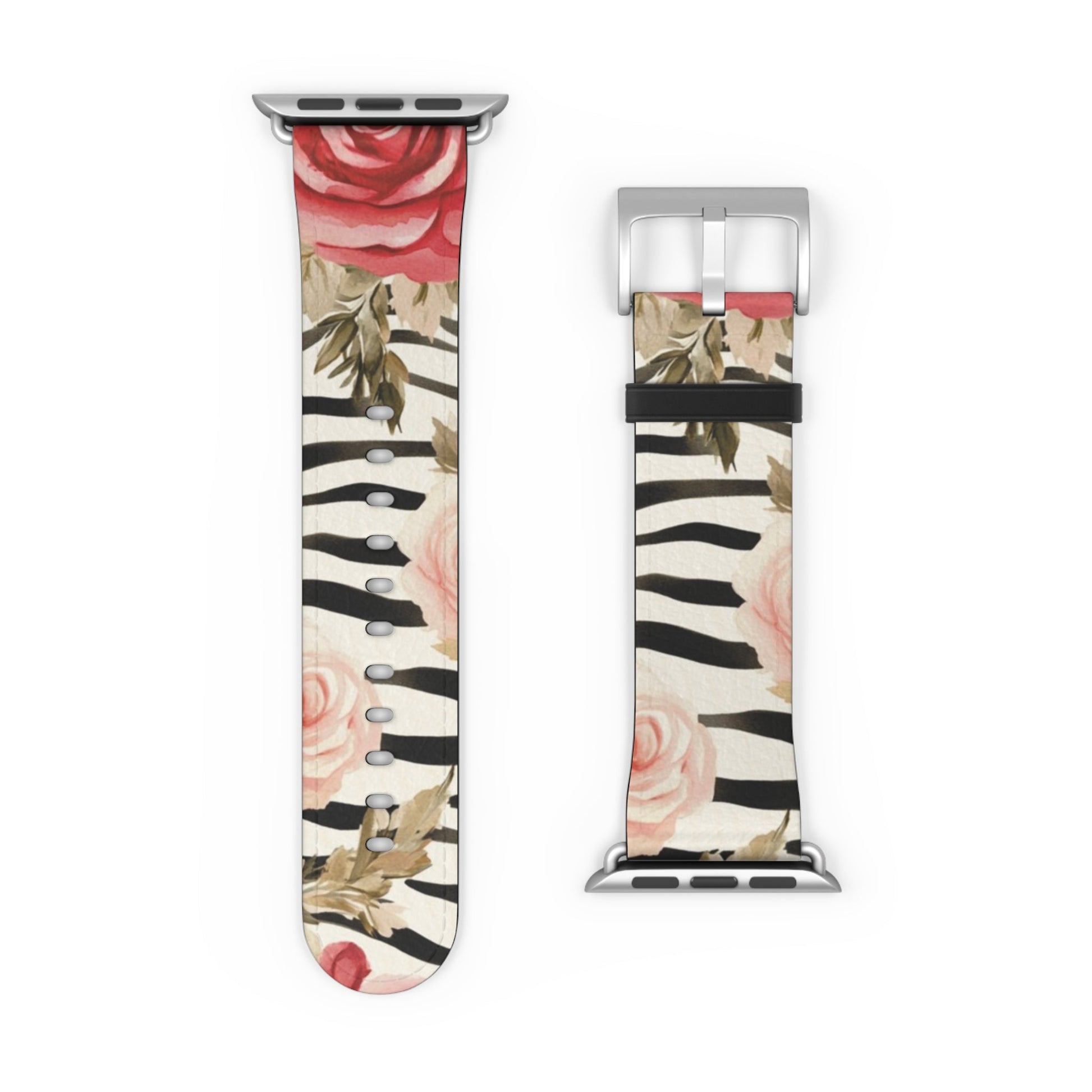 Floral Zebra Print Apple Watch Band, Artsulli - Art is Long, Life is Short, Accessories, , , , , , , 