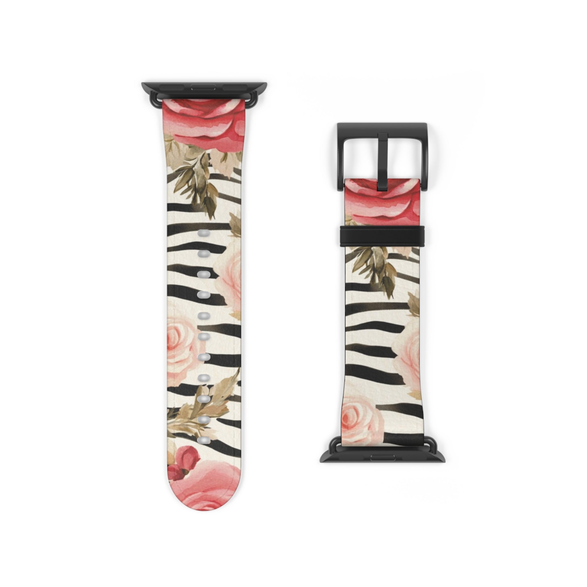 Floral Zebra Print Apple Watch Band, Artsulli - Art is Long, Life is Short, Accessories, , , , , , , 
