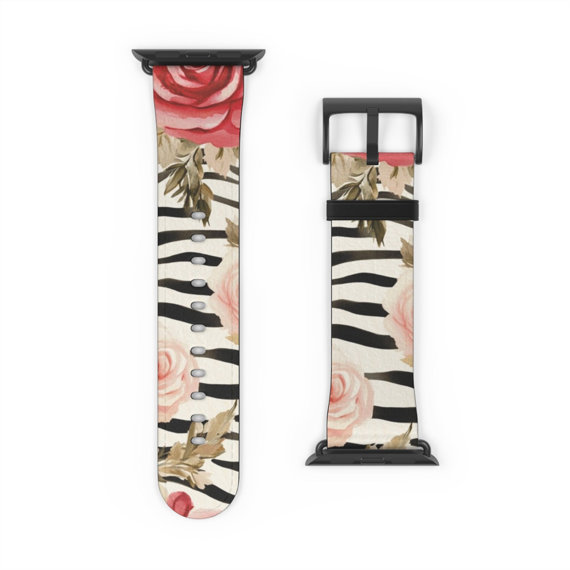 Floral Zebra Print Apple Watch Band, Artsulli - Art is Long, Life is Short, Accessories, , , , , , , 