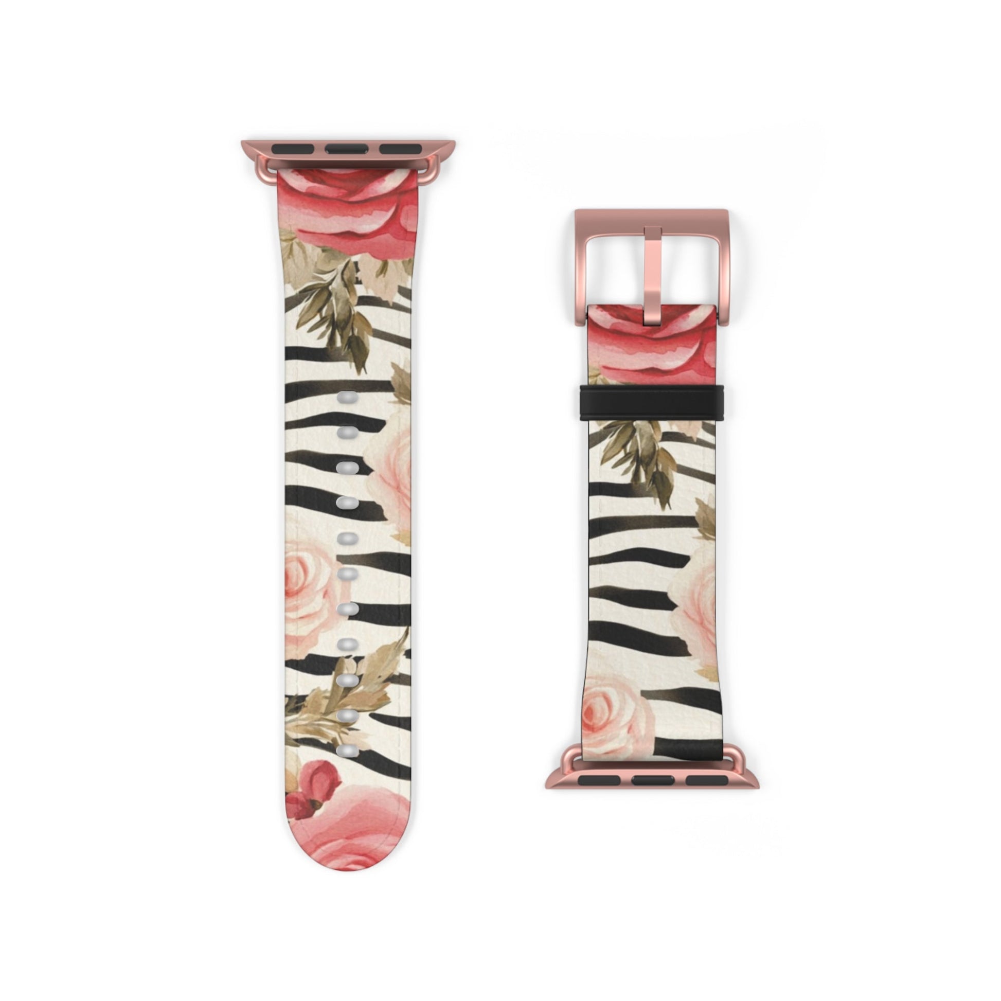 Floral Zebra Print Apple Watch Band, Artsulli - Art is Long, Life is Short, Accessories, , , , , , , 