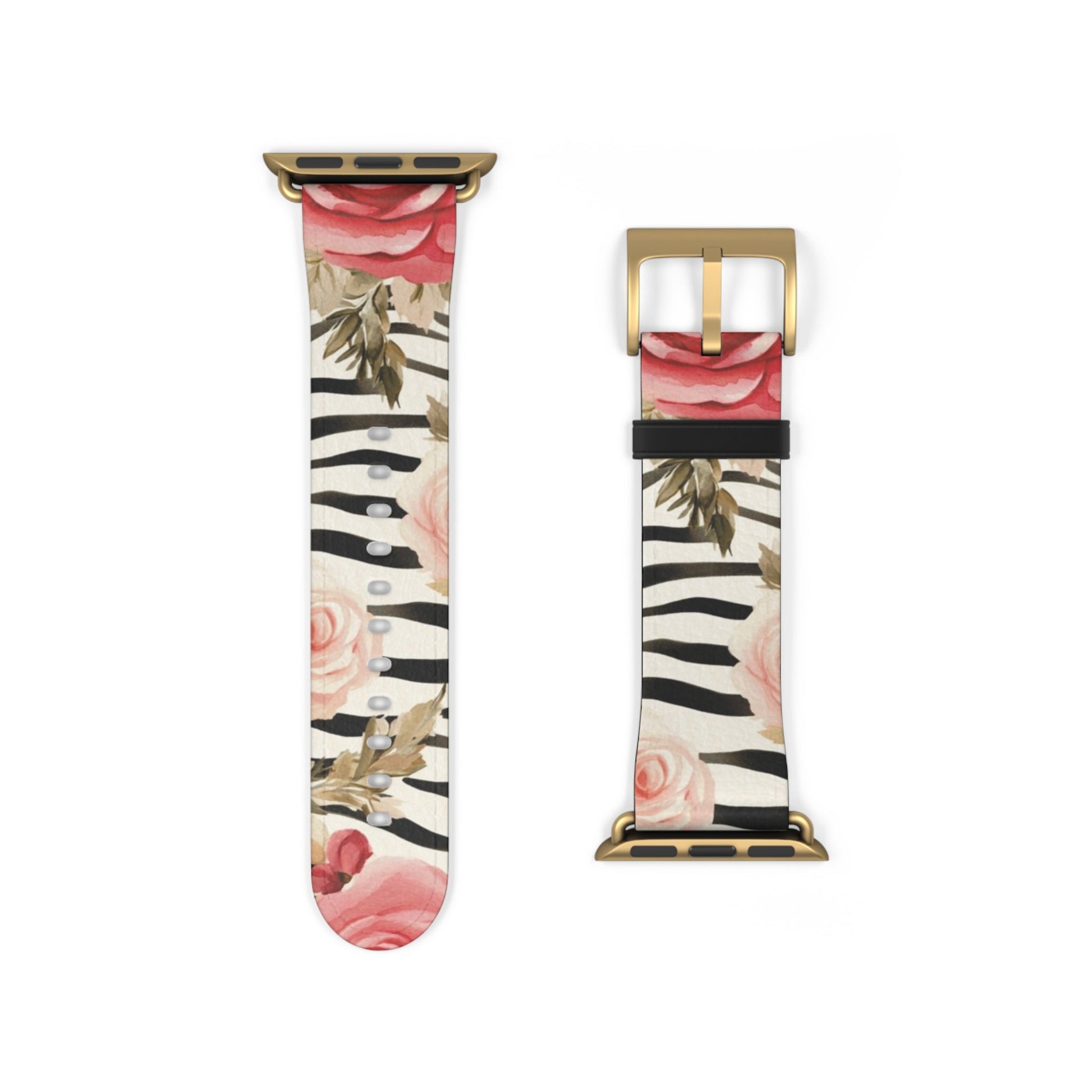 Floral Zebra Print Apple Watch Band, Artsulli - Art is Long, Life is Short, Accessories, , , , , , , 
