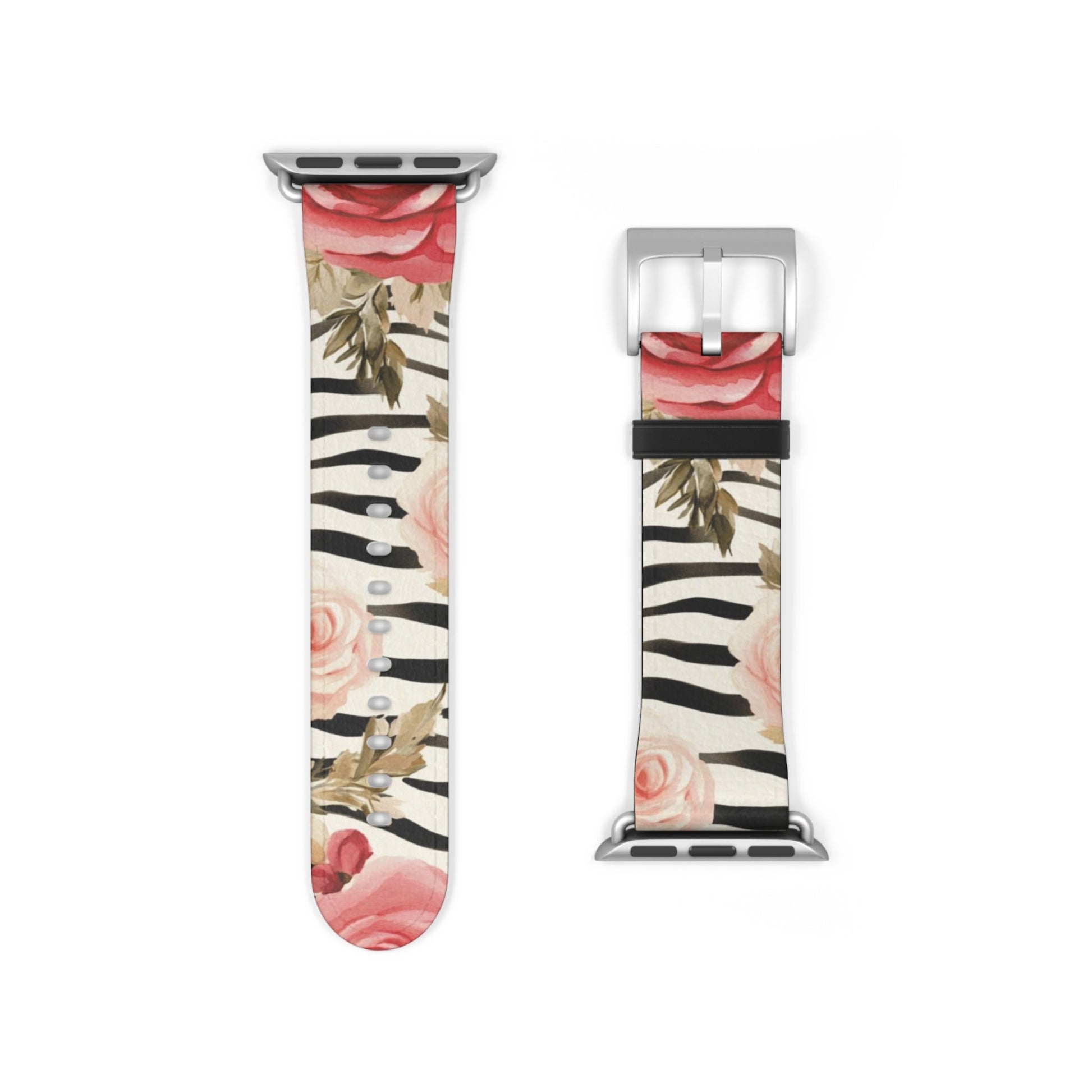 Floral Zebra Print Apple Watch Band, Artsulli - Art is Long, Life is Short, Accessories, , , , , , , 