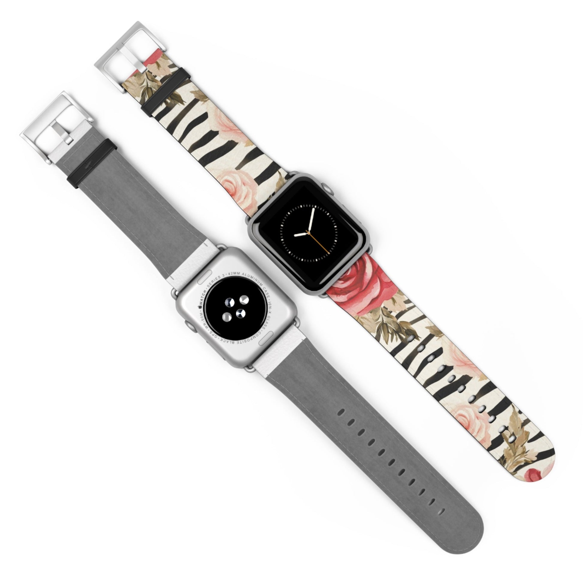 Floral Zebra Print Apple Watch Band, Artsulli - Art is Long, Life is Short, Accessories, , , , , , , 