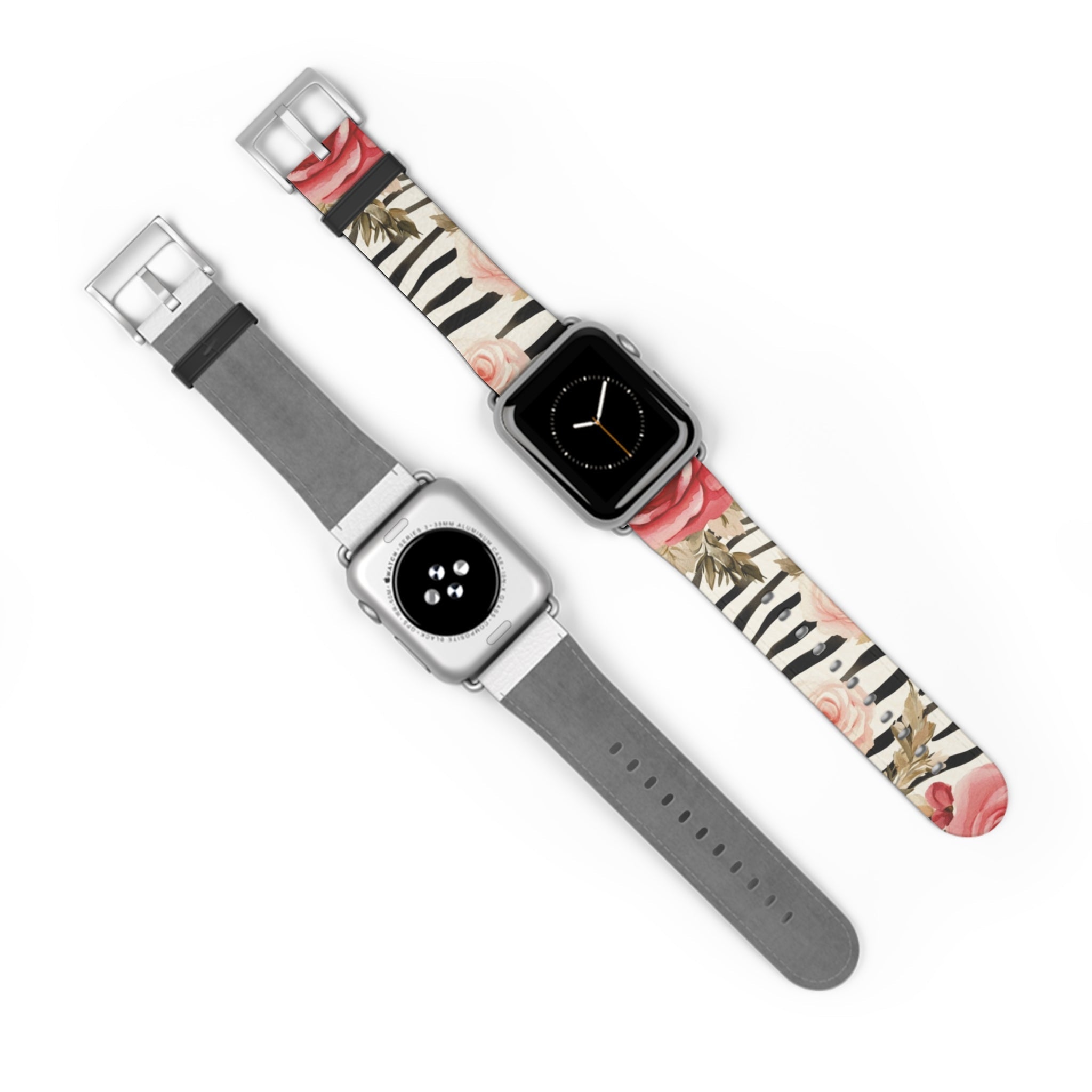 Floral Zebra Print Apple Watch Band, Artsulli - Art is Long, Life is Short, Accessories, , , , , , , 