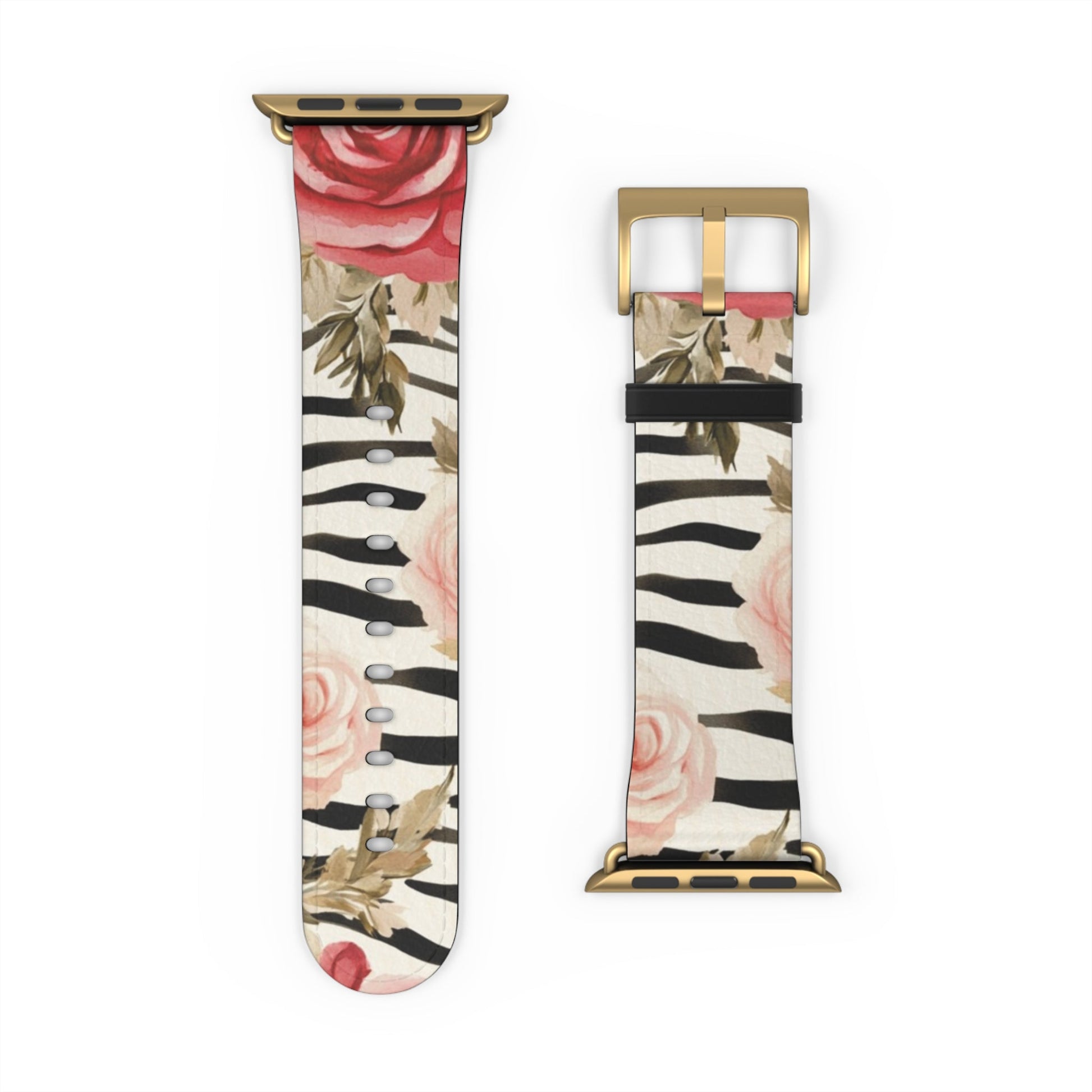 Floral Zebra Print Apple Watch Band, Artsulli - Art is Long, Life is Short, Accessories, , , , , , , 