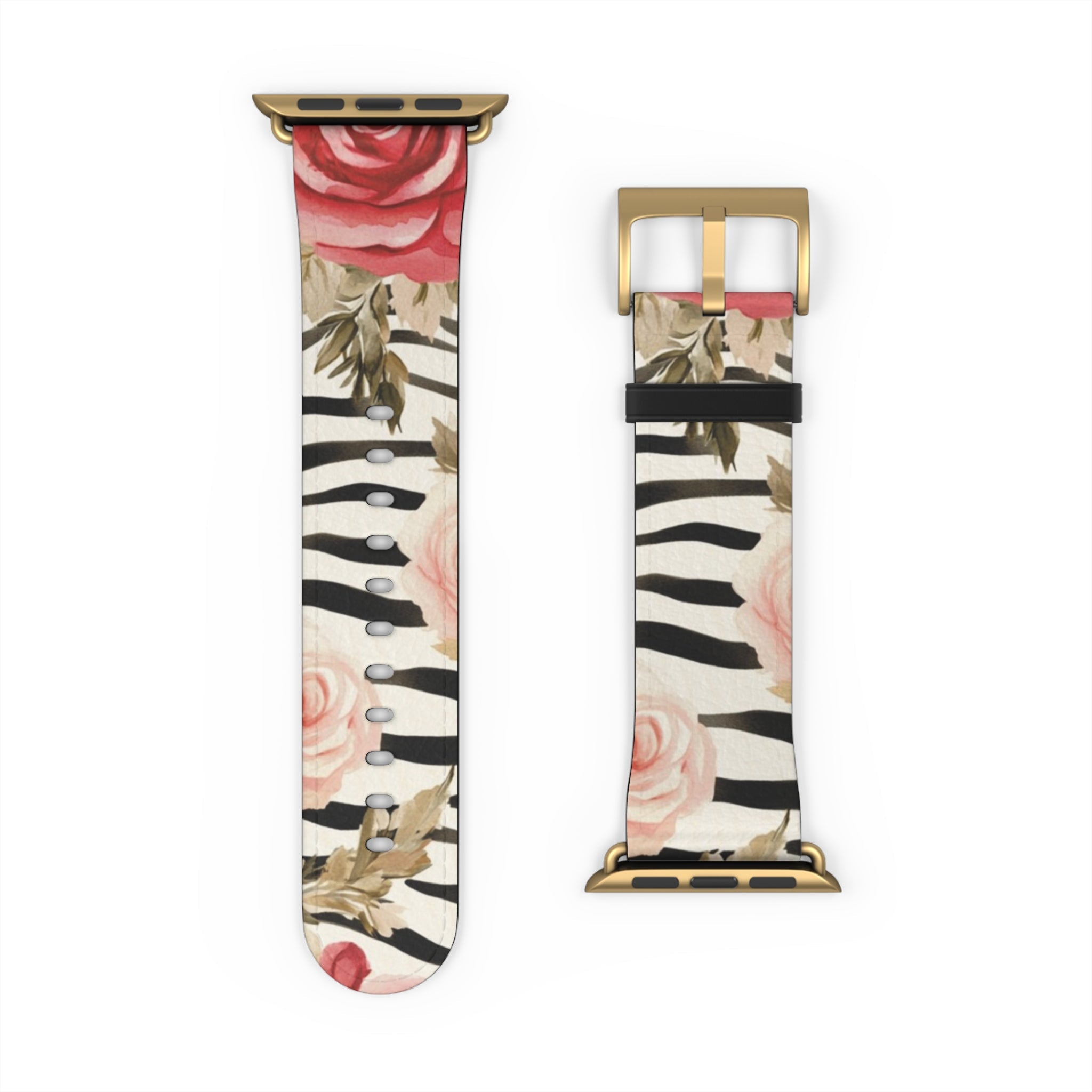 Floral Zebra Print Apple Watch Band, Artsulli - Art is Long, Life is Short, Accessories, , , , , , , 