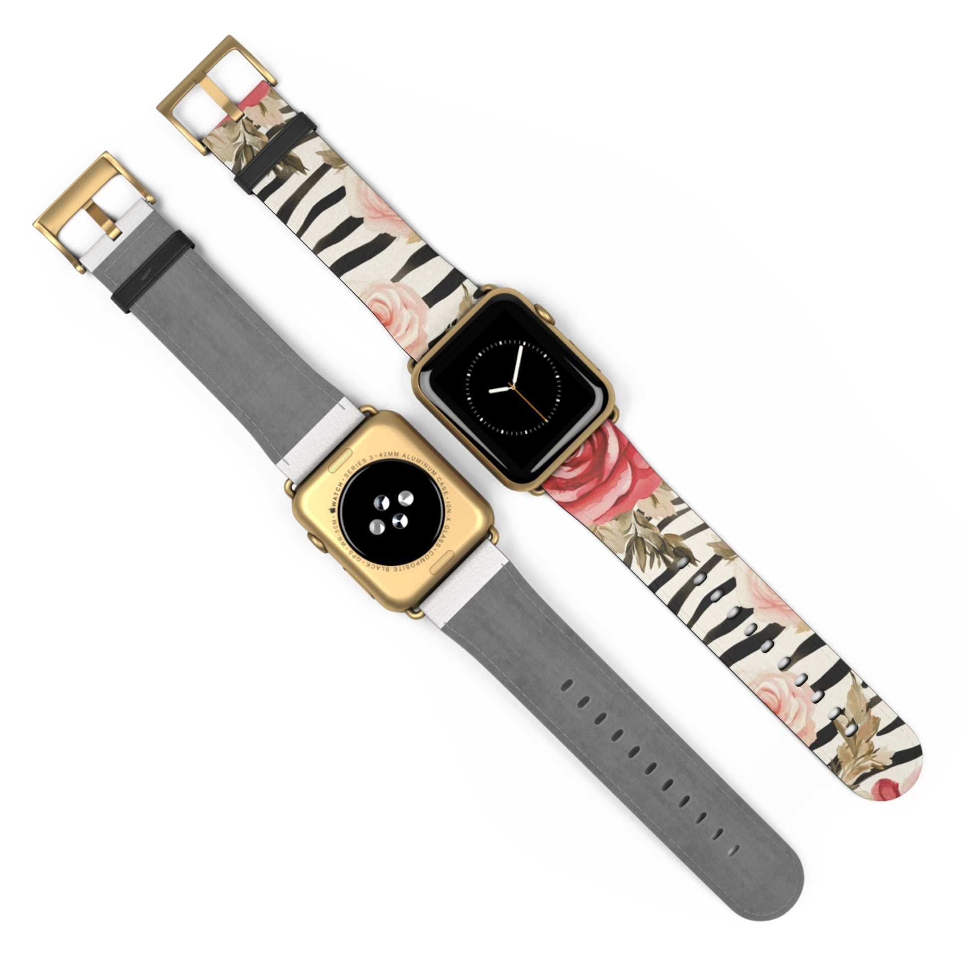Floral Zebra Print Apple Watch Band, Artsulli - Art is Long, Life is Short, Accessories, , , , , , , 