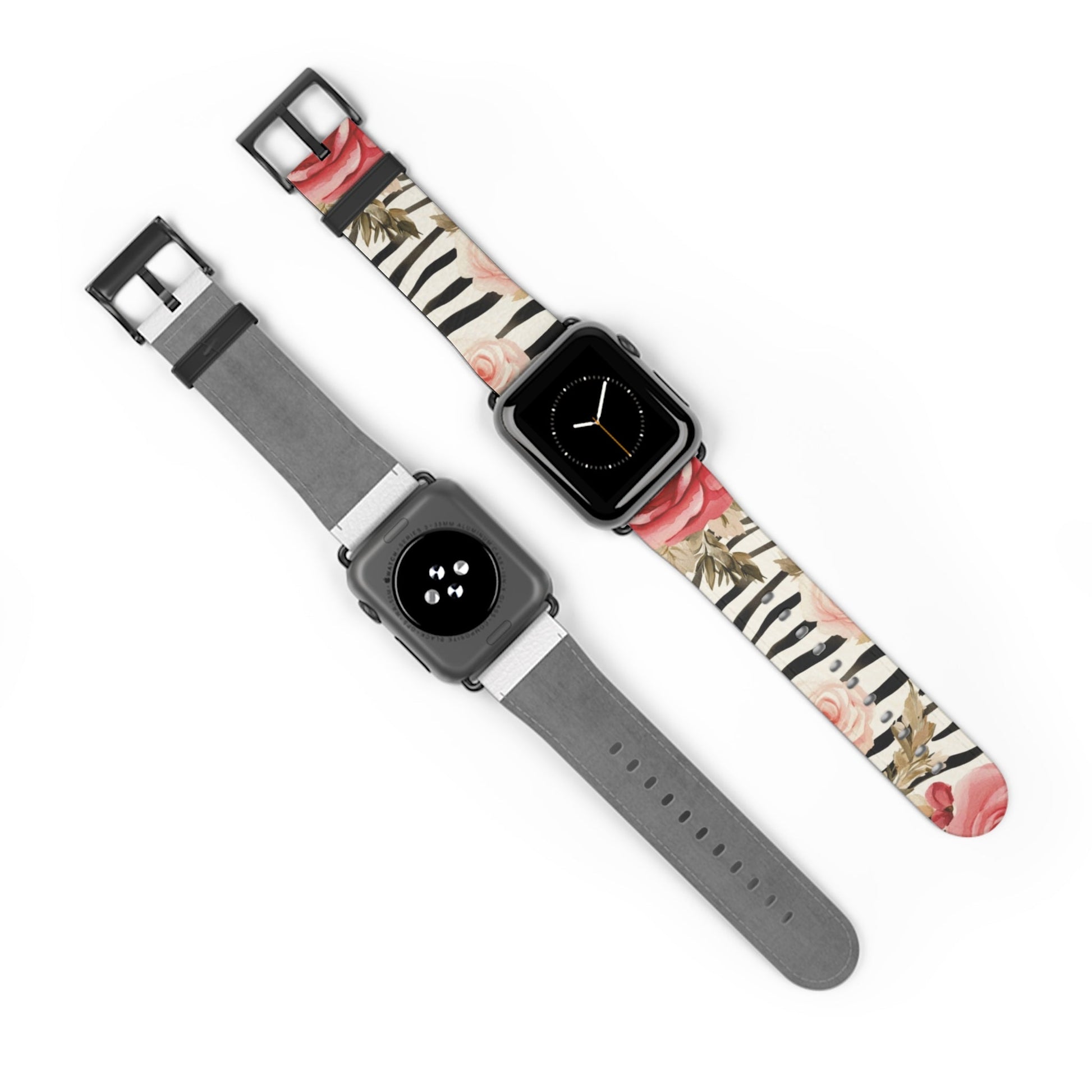 Floral Zebra Print Apple Watch Band, Artsulli - Art is Long, Life is Short, Accessories, , , , , , , 