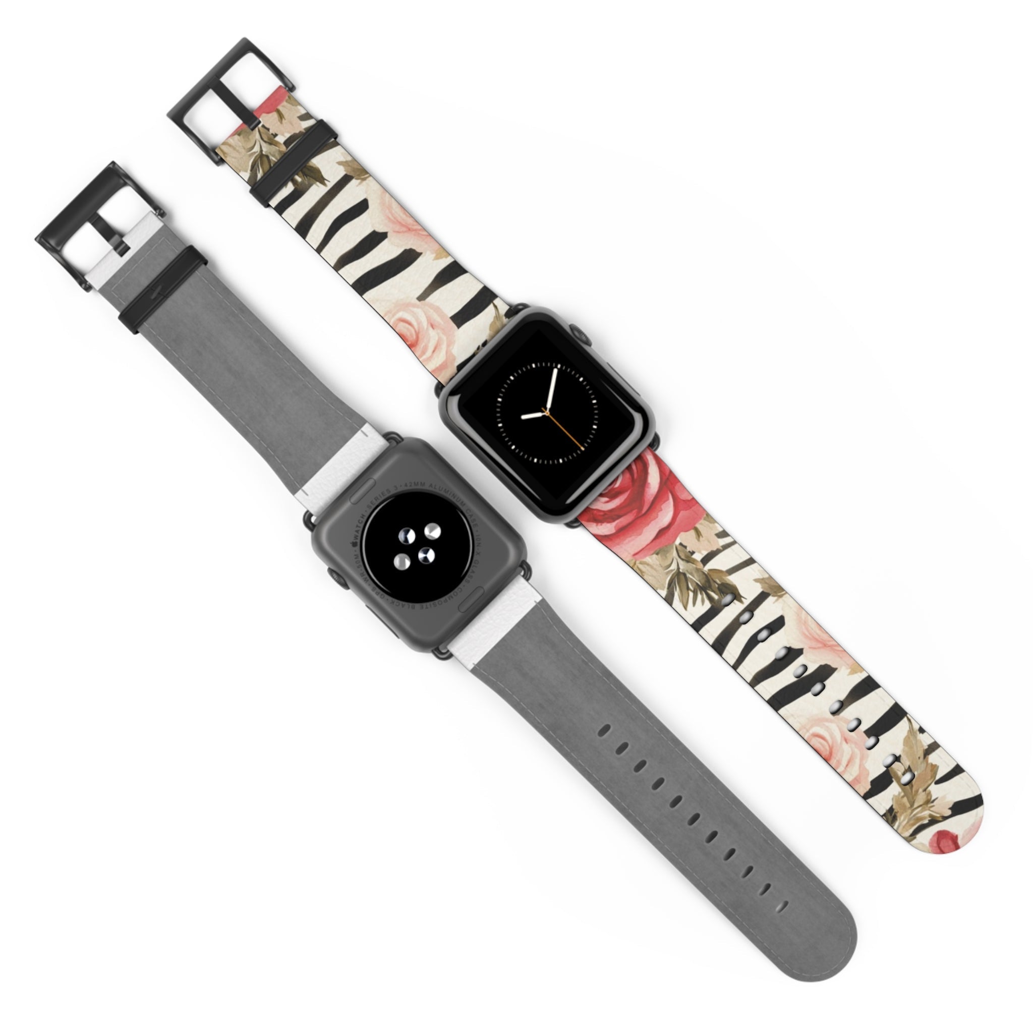 Floral Zebra Print Apple Watch Band, Artsulli - Art is Long, Life is Short, Accessories, , , , , , , 