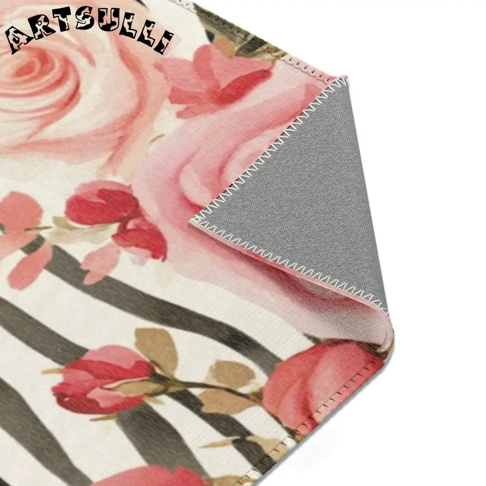 Floral Zebra Print Area Rug, Artsulli - Art is Long, Life is Short, Home Decor, , , , , , , 