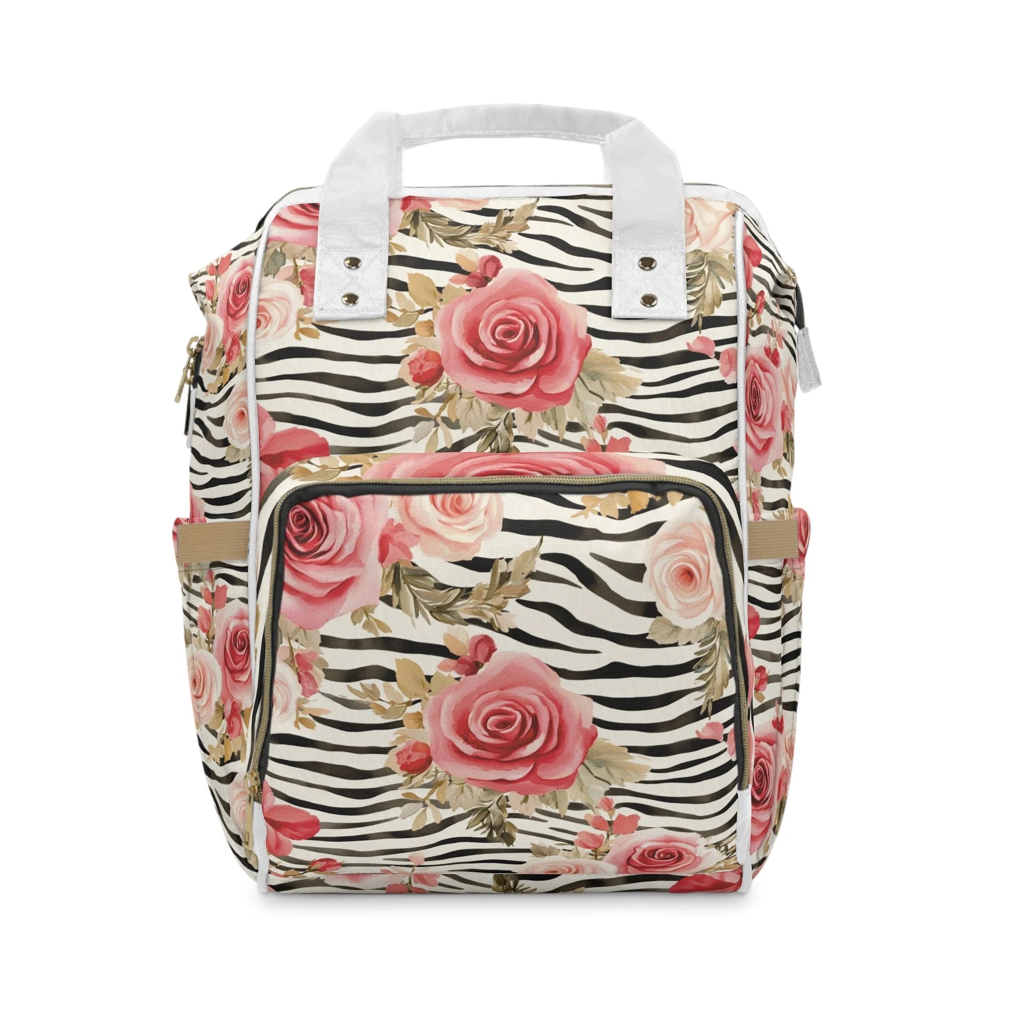JAKKOUTTHEBXX Floral Zebra Print Diaper Backpack 2025