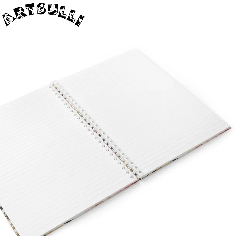 JAKKOUTTHEBXX Floral Zebra Wide-Ruled Spiral Notebook 2025