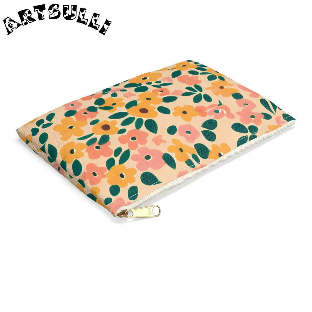 Floral Zipper Pouch, Artsulli - Art is Long, Life is Short, Bags, , , , , , , 