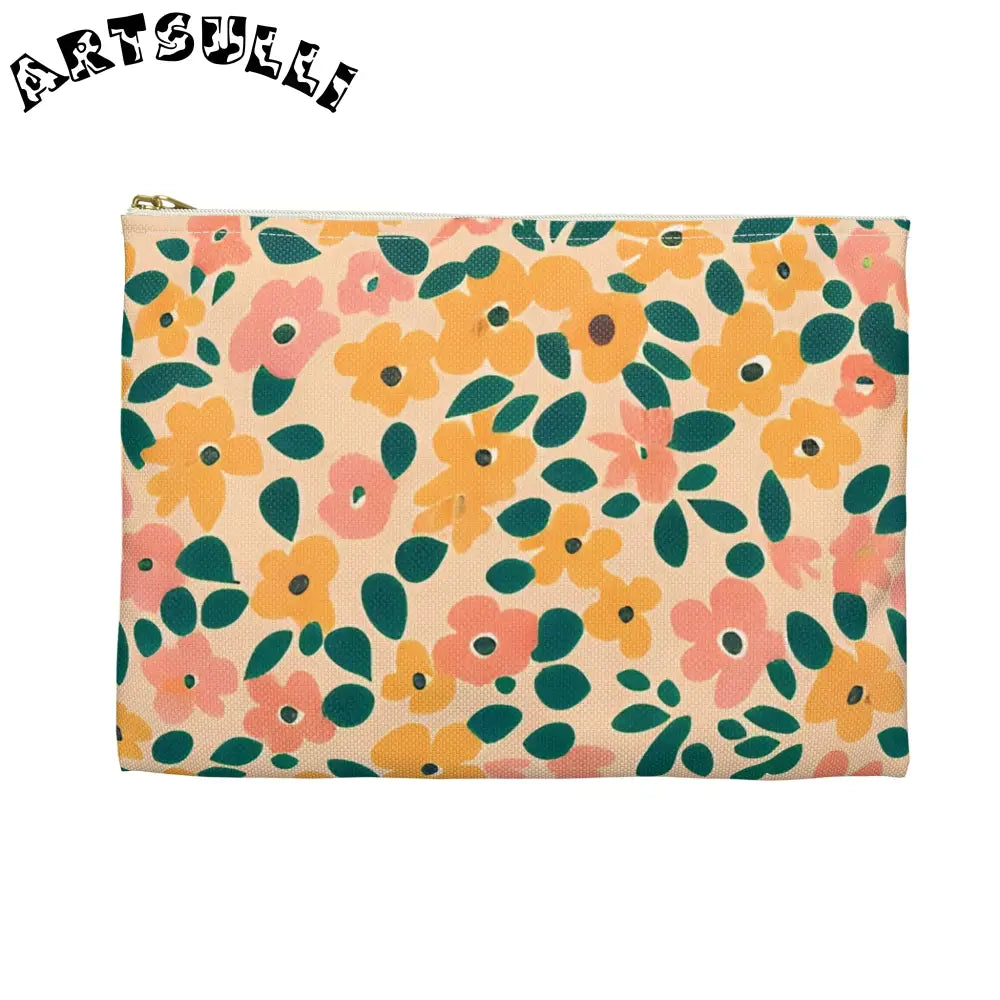 Floral Zipper Pouch, Artsulli - Art is Long, Life is Short, Bags, , , , , , , 