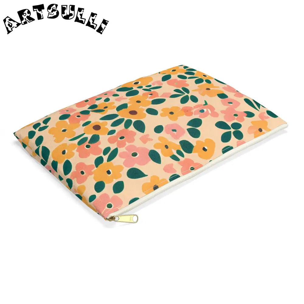 Floral Zipper Pouch, Artsulli - Art is Long, Life is Short, Bags, , , , , , , 