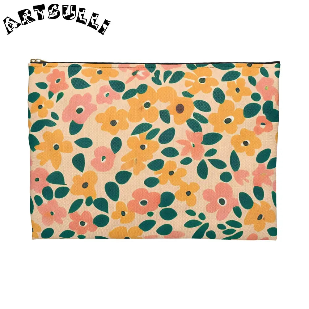 Floral Zipper Pouch, Artsulli - Art is Long, Life is Short, Bags, , , , , , , 