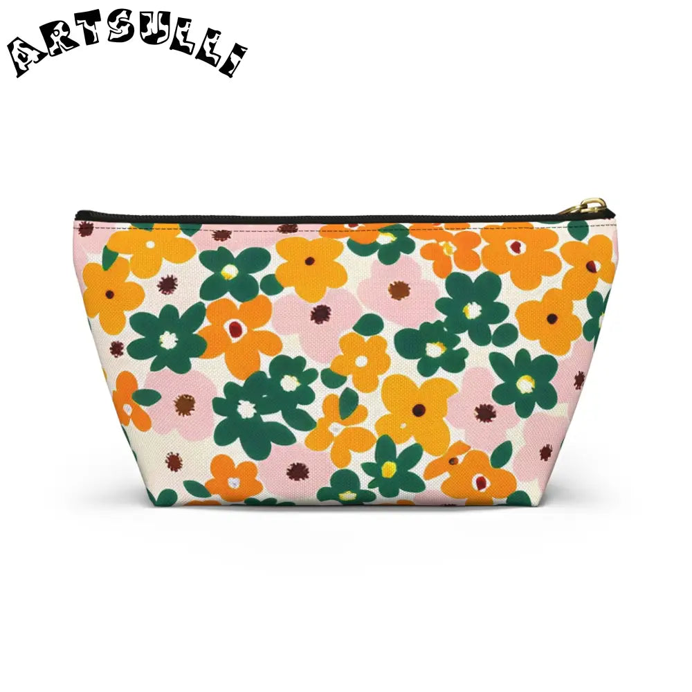 Floral Zippered Pouch, Artsulli - Art is Long, Life is Short, Bags, , , , , , , 