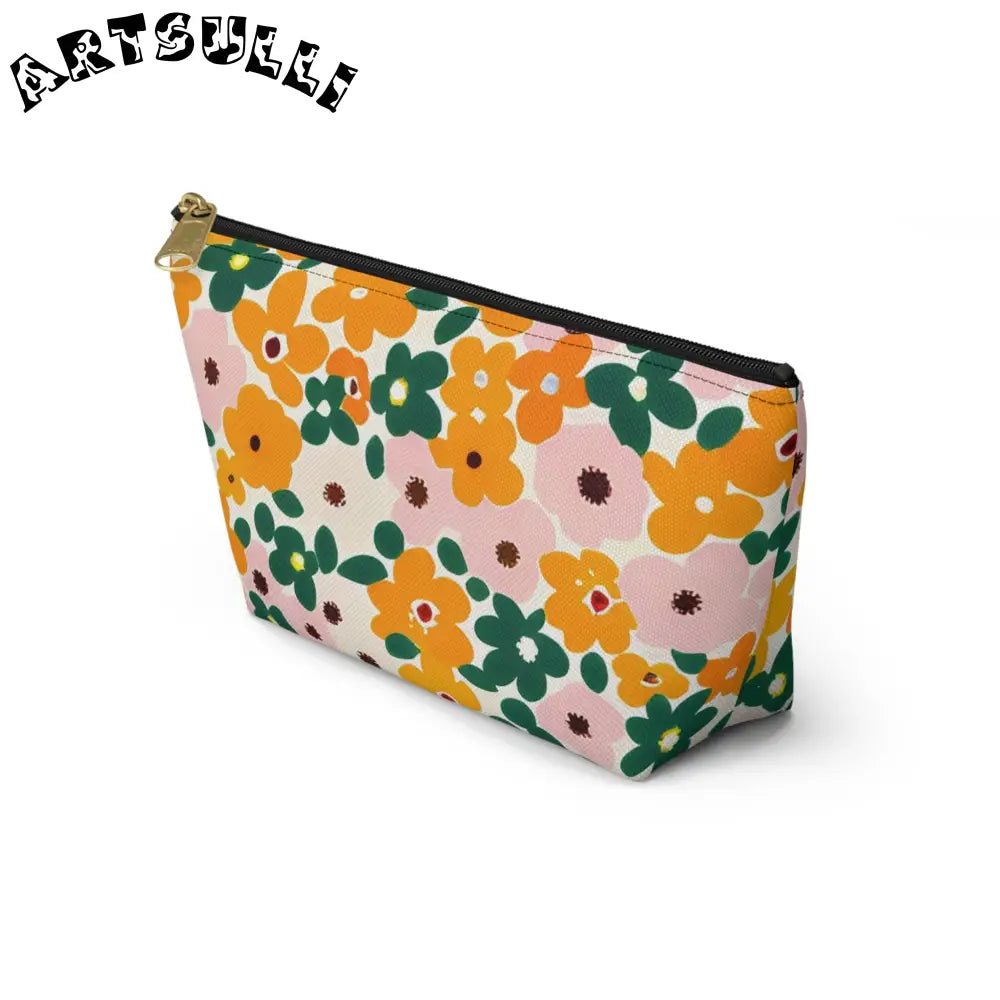 Floral Zippered Pouch, Artsulli - Art is Long, Life is Short, Bags, , , , , , , 