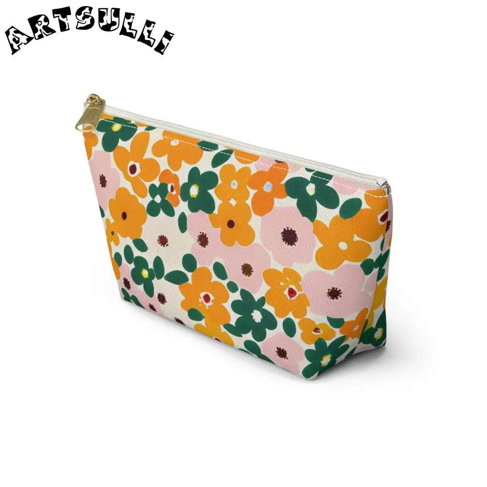 Floral Zippered Pouch, Artsulli - Art is Long, Life is Short, Bags, , , , , , , 