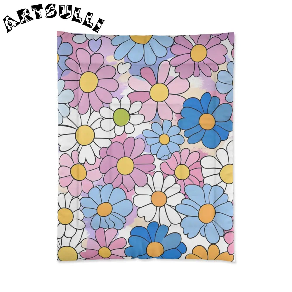 JAKKOUTTHEBXX Flower Hour Purple Blanket with a Warm Feel 2025