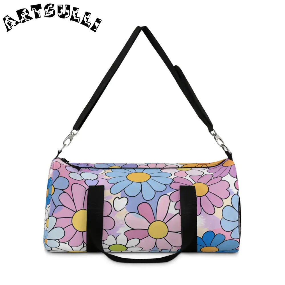 Flower Hour Purple Duffel Bag, Artsulli - Art is Long, Life is Short, Bags, , , , , , , 