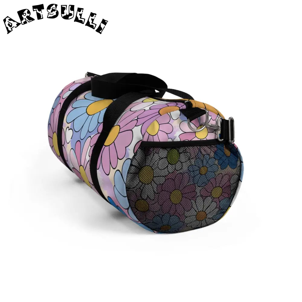 Flower Hour Purple Duffel Bag, Artsulli - Art is Long, Life is Short, Bags, , , , , , , 