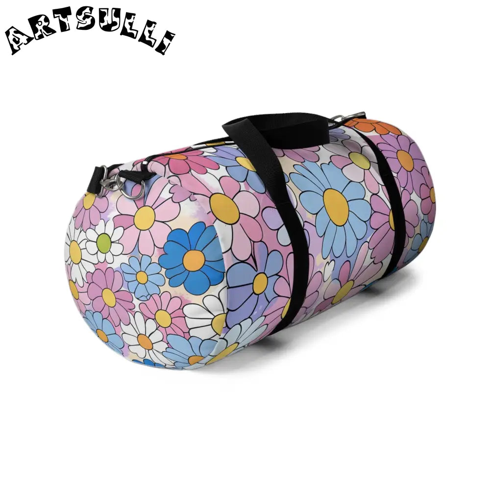 Flower Hour Purple Duffel Bag, Artsulli - Art is Long, Life is Short, Bags, , , , , , , 
