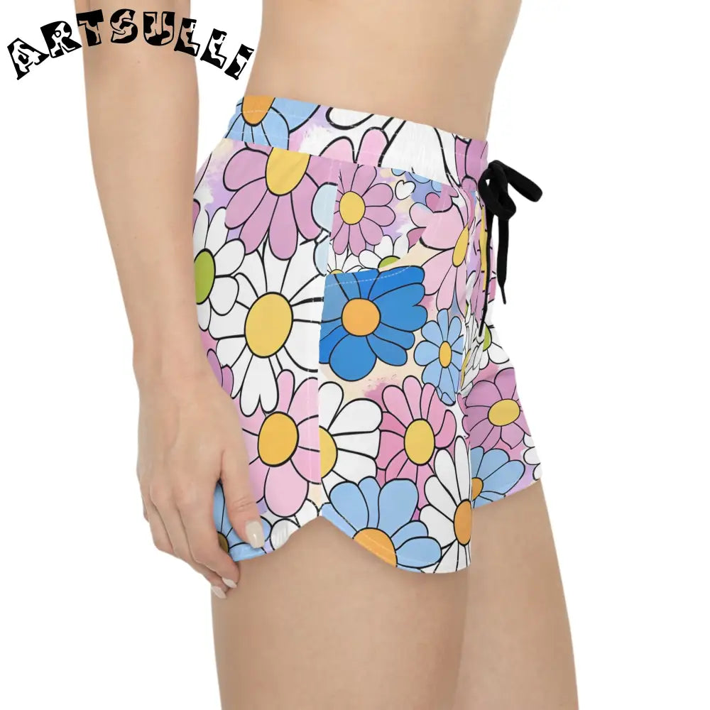 Flower Hour Shorts Embodies Floral Style, Artsulli - Art is Long, Life is Short, All Over Prints, , , , , , , 