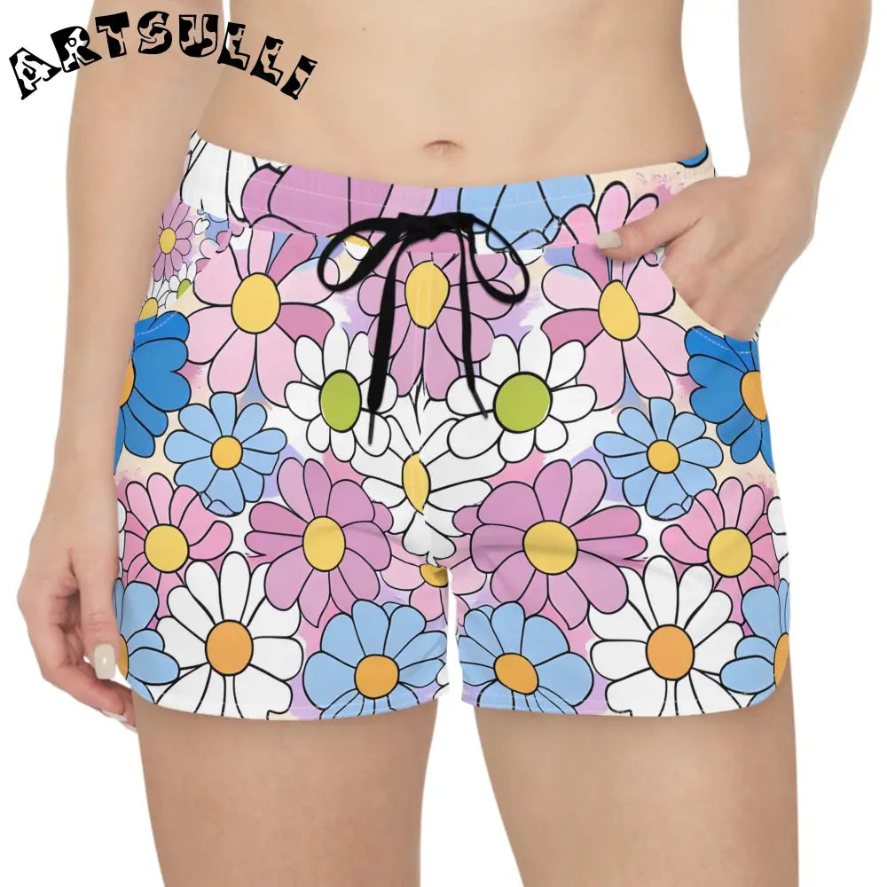 Flower Hour Shorts Embodies Floral Style, Artsulli - Art is Long, Life is Short, All Over Prints, , , , , , , 