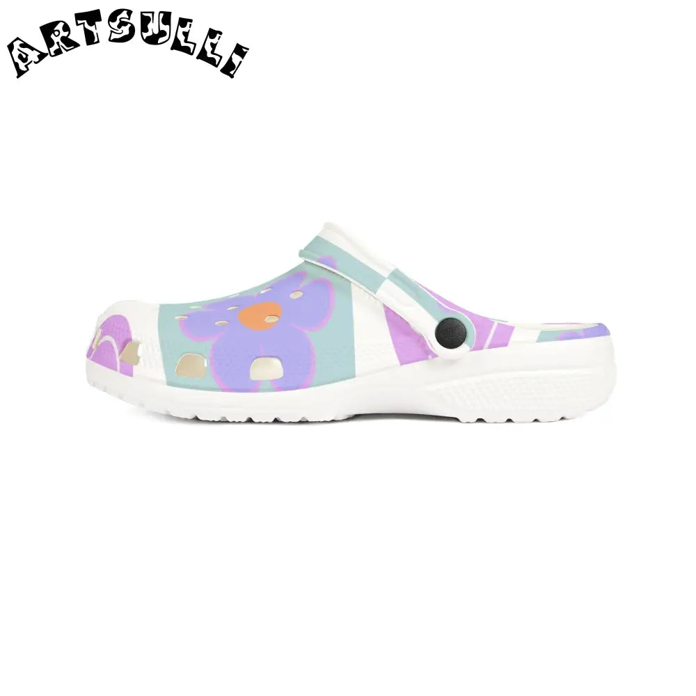 Flower x Smiley EVA Foam Clogs, Artsulli - Art is Long, Life is Short, Shoes, , , , , , , 