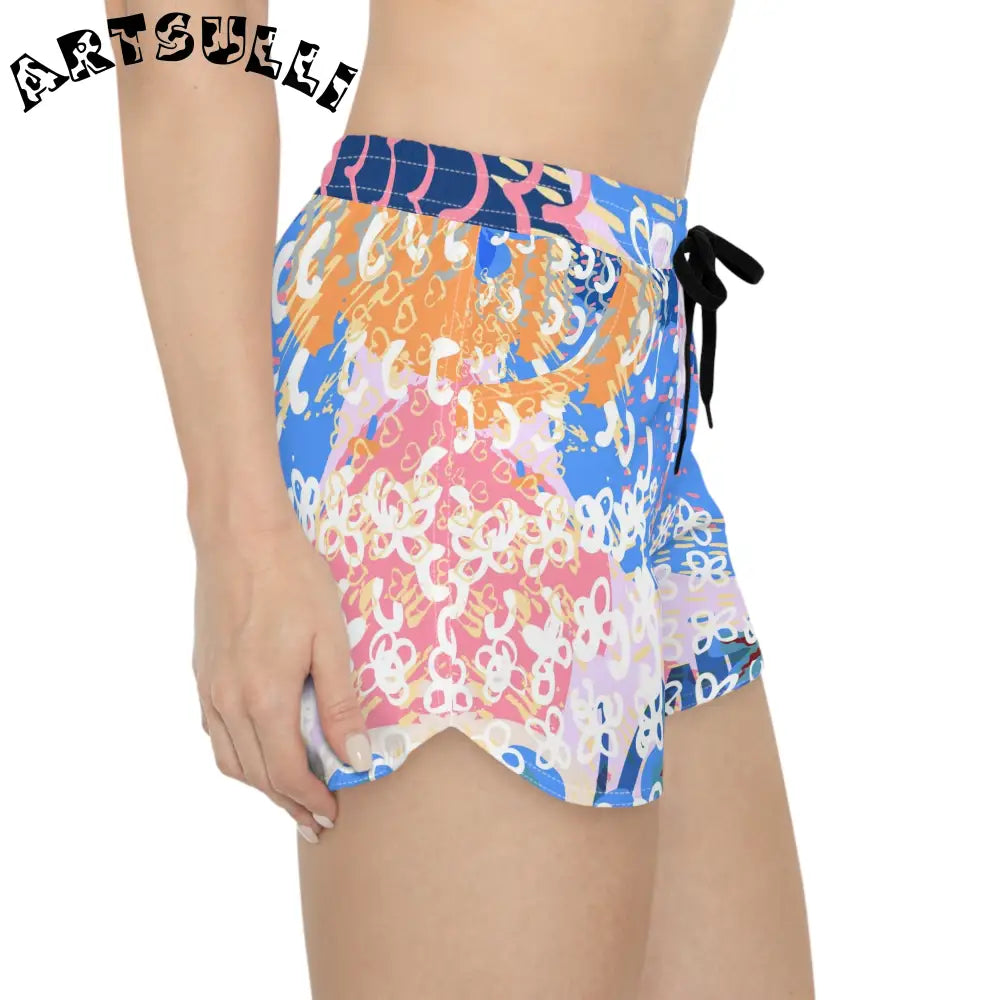 Flowers x Doodles Athletic Shorts, Artsulli - Art is Long, Life is Short, All Over Prints, , , , , , , 