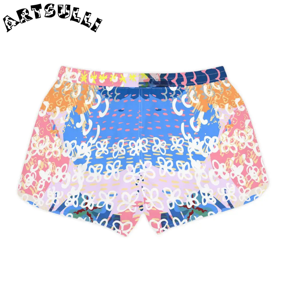 Flowers x Doodles Athletic Shorts, Artsulli - Art is Long, Life is Short, All Over Prints, , , , , , , 