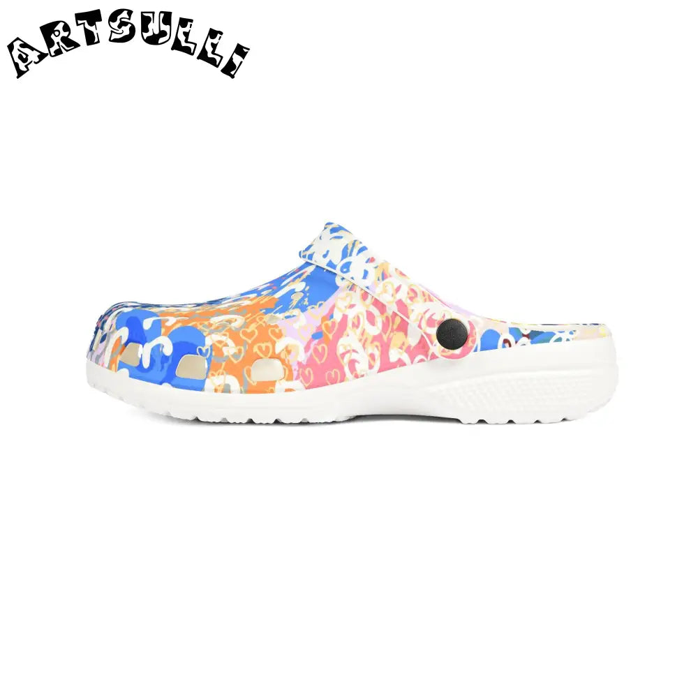 Flowers x Doodles EVA Foam Clogs, Artsulli - Art is Long, Life is Short, Shoes, , , , , , , 