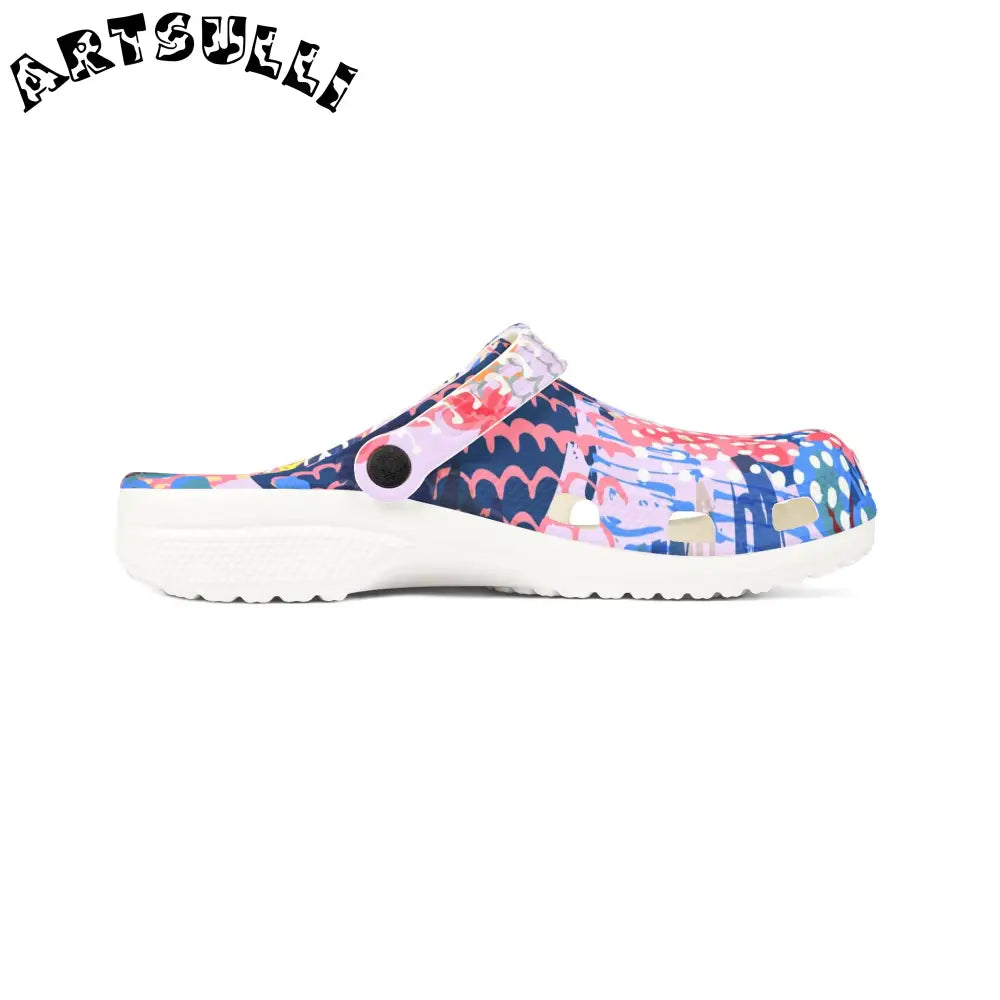 Flowers x Doodles EVA Foam Clogs, Artsulli - Art is Long, Life is Short, Shoes, , , , , , , 