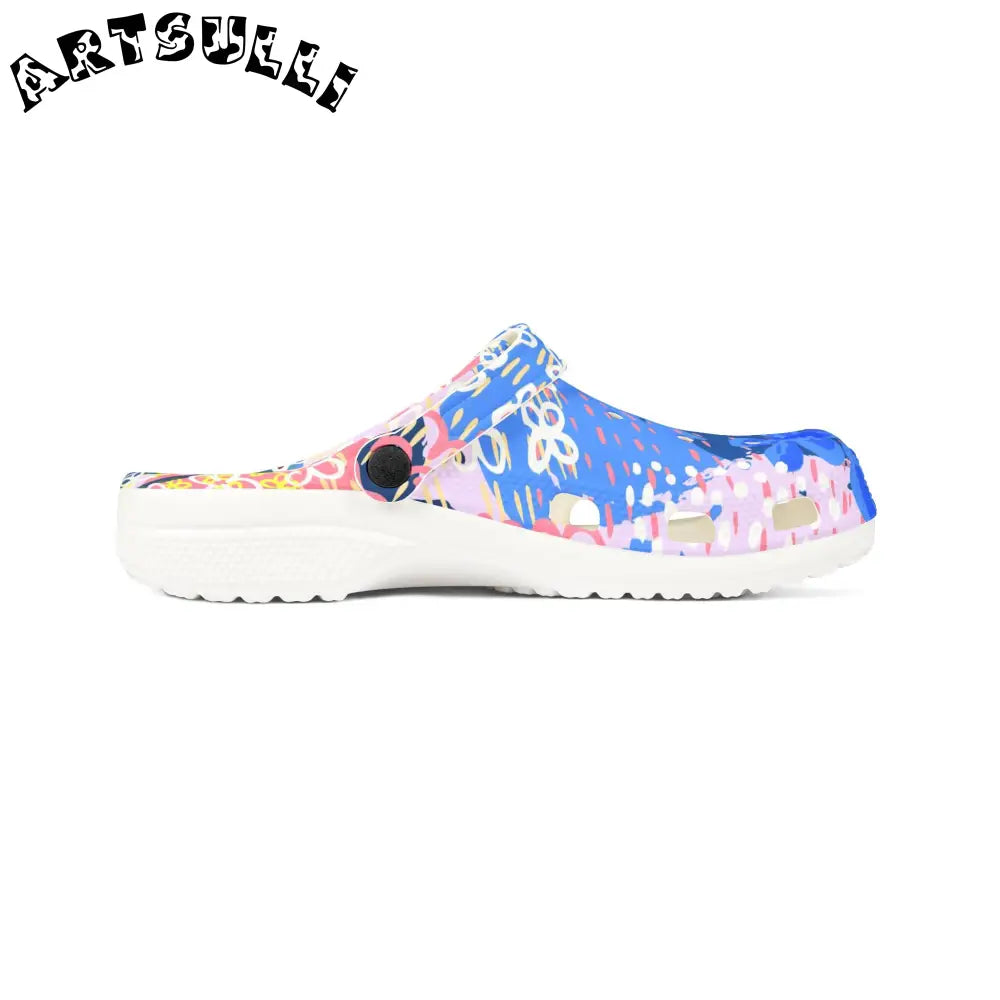 Flowers x Doodles EVA Foam Clogs, Artsulli - Art is Long, Life is Short, Shoes, , , , , , , 