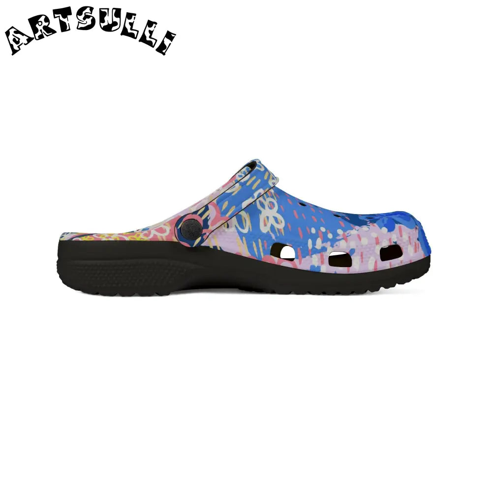 Flowers x Doodles EVA Foam Clogs, Artsulli - Art is Long, Life is Short, Shoes, , , , , , , 